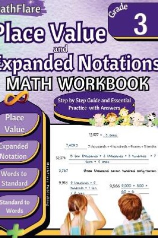 Cover of Place Value and Expanded Notations Math Workbook 3rd Grade