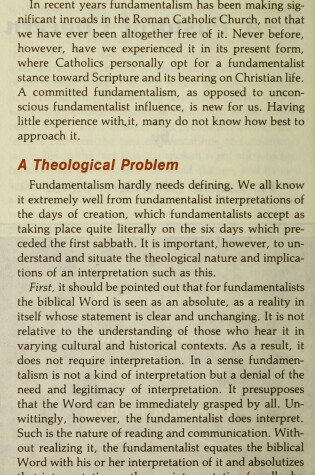 Cover of Fundamentalism