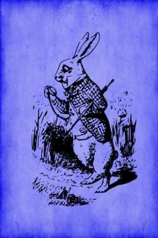 Cover of Alice in Wonderland Journal - White Rabbit (Blue)