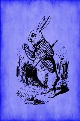 Cover of Alice in Wonderland Journal - White Rabbit (Blue)