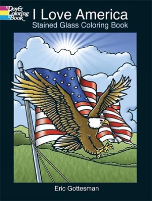 Book cover for I Love America Stained Glass Colori