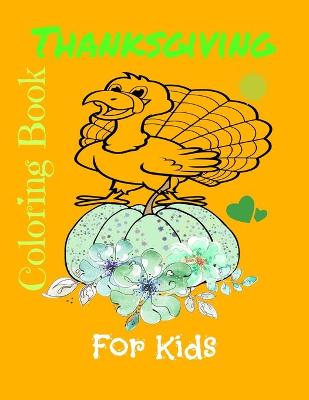 Book cover for Thanksgiving coloring book for kids