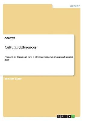 Book cover for Cultural Differences