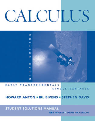 Book cover for Calculus Early Transcendentals Single Variable, Student Solutions Manual