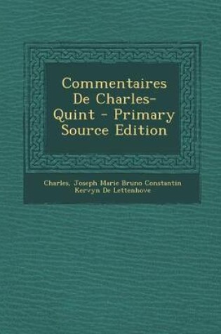 Cover of Commentaires de Charles-Quint