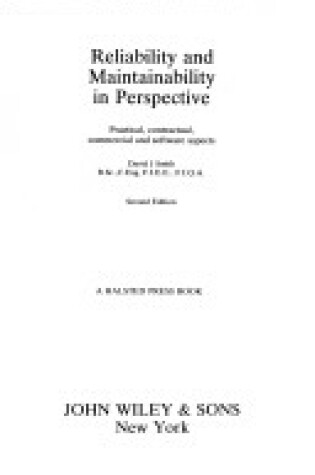 Cover of Reliability and Maintainability in Perspective : Practical, Contractual Commercial, and Software Aspects