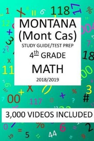 Cover of 4th Grade MONTANA Mont Cas, 2019 MATH, Test Prep