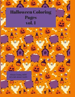 Book cover for Awesome Halloween coloring book (for kids!)