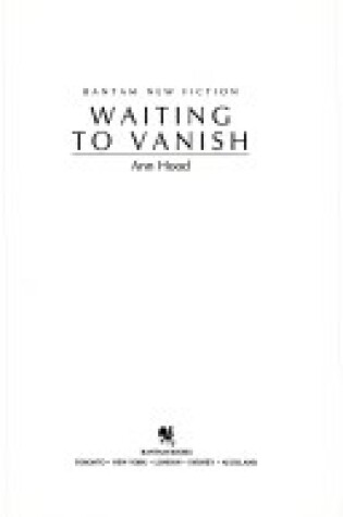Cover of Waiting to Vanish
