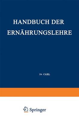 Cover of Handbuch Der Ernahrungslehre