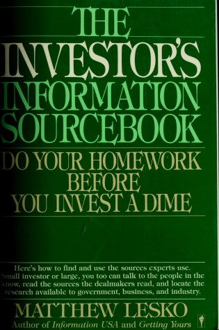 Cover of The Investor's Information Sourcebook