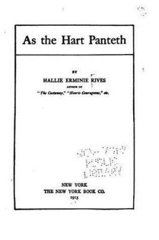 Cover of As the Hart Panteth