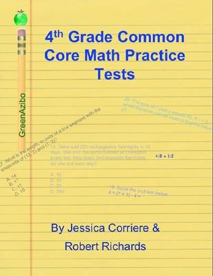 Book cover for 4th Grade Common Core Math Practice Tests