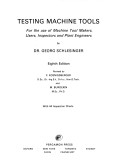 Book cover for Testing Machine Tools