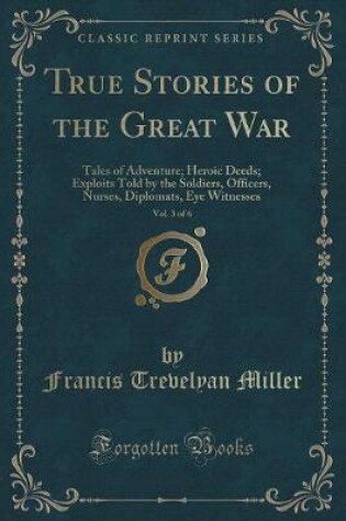 Cover of True Stories of the Great War, Vol. 3 of 6: Tales of Adventure; Heroic Deeds; Exploits Told by the Soldiers, Officers, Nurses, Diplomats, Eye Witnesses (Classic Reprint)