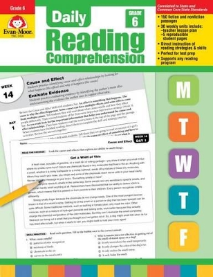 Cover of Daily Reading Comprehension, Grade 6 Te