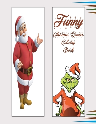 Book cover for Funny Christmas Quotes Coloring Book