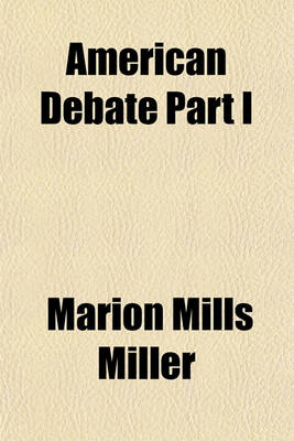 Book cover for American Debate Part I