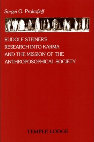 Cover of Rudolf Steiner's Research into Karma and the Mission of the Anthroposophical Society