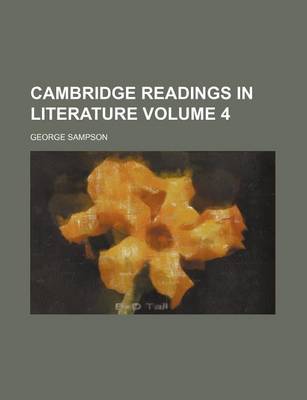 Book cover for Cambridge Readings in Literature Volume 4