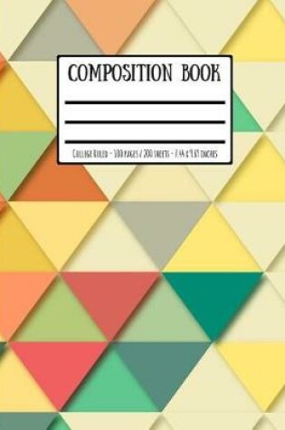 Cover of Retro Geometric Triangle Print Composition Book