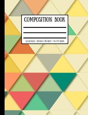 Book cover for Retro Geometric Triangle Print Composition Book