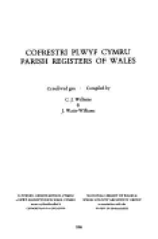 Cover of The Parish Registers of Wales