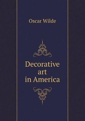 Book cover for Decorative Art in America