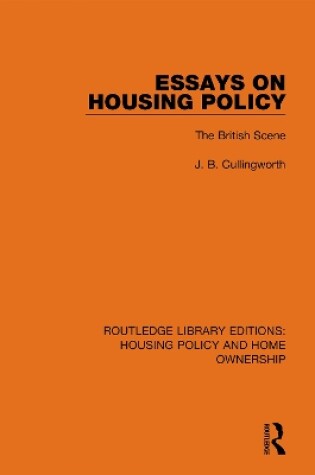 Cover of Essays on Housing Policy