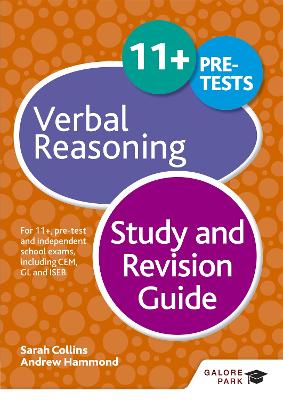 Book cover for 11+ Verbal Reasoning Study and Revision Guide