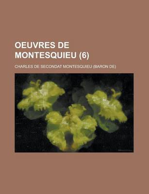 Book cover for Oeuvres de Montesquieu (6)