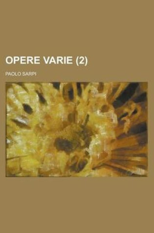 Cover of Opere Varie (2 )