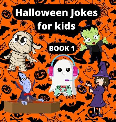 Book cover for Halloween jokes for kids