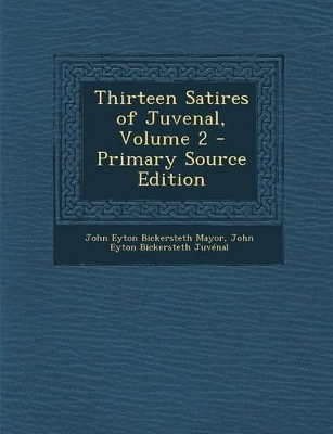 Book cover for Thirteen Satires of Juvenal, Volume 2