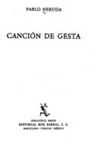 Cover of Cancion De Gesta