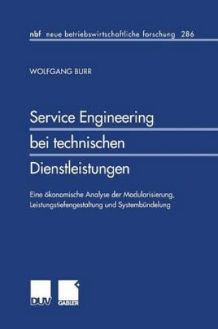 Cover of Service Engineering Bei Technischen Dienstleistungen