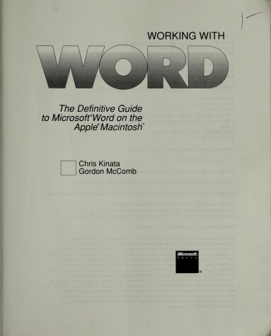 Book cover for Working with WORD