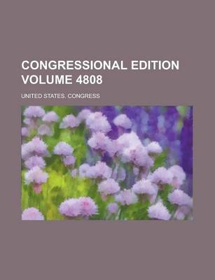 Book cover for Congressional Edition Volume 4808