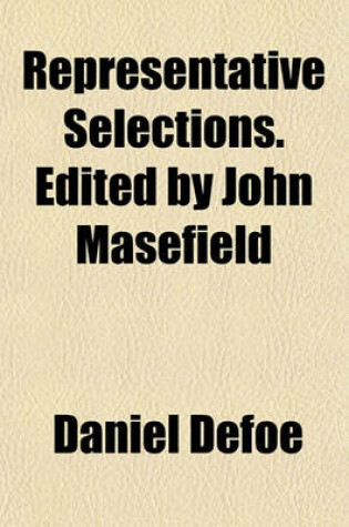 Cover of Representative Selections. Edited by John Masefield