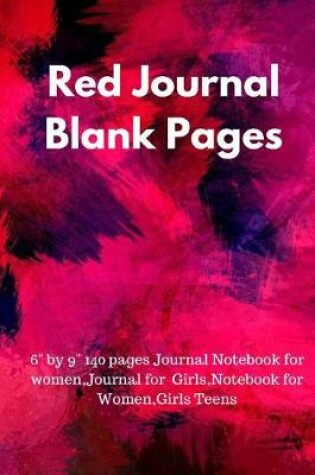 Cover of Red Journal Blank Pages