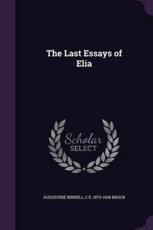Cover of The Last Essays of Elia