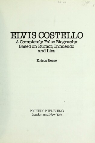 Cover of Elvis Costello