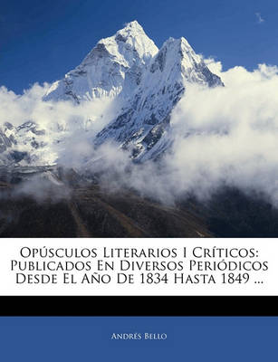 Book cover for Opusculos Literarios I Criticos