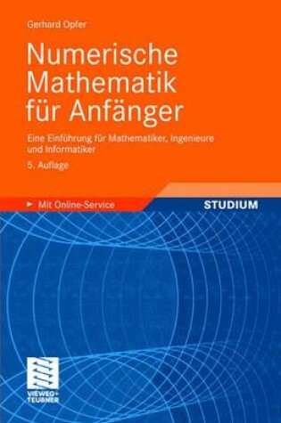 Cover of Numerische Mathematik für Anfänger