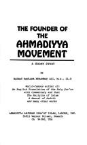 Book cover for Founder of the Ahmadiyya Movement