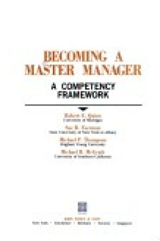 Cover of Become a Master Manager