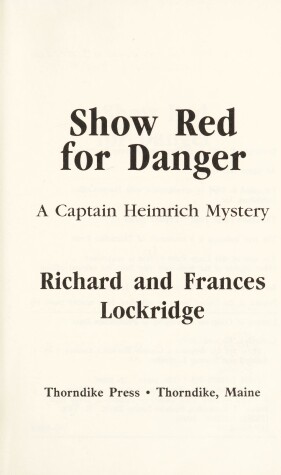 Book cover for Show Red for Danger