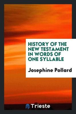 Book cover for History of the New Testament in Words of One Syllable;