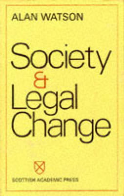 Book cover for Society and Legal Change
