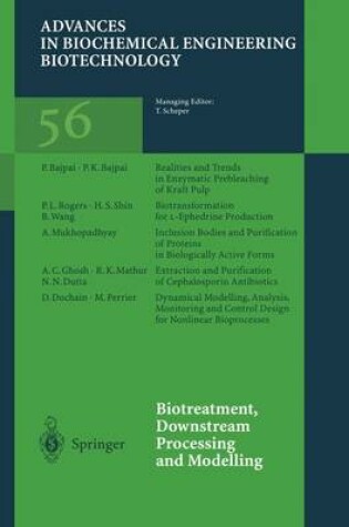 Cover of Biotreatment, Downstream Processing and Modelling